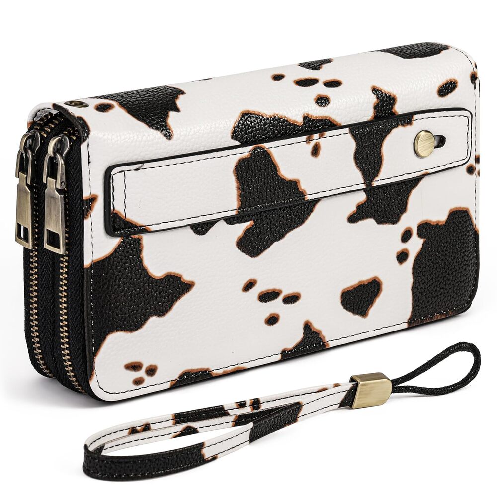 2065 Wallet Clutch Rfid Blocking Wristlet Leather Purse Large Capacity